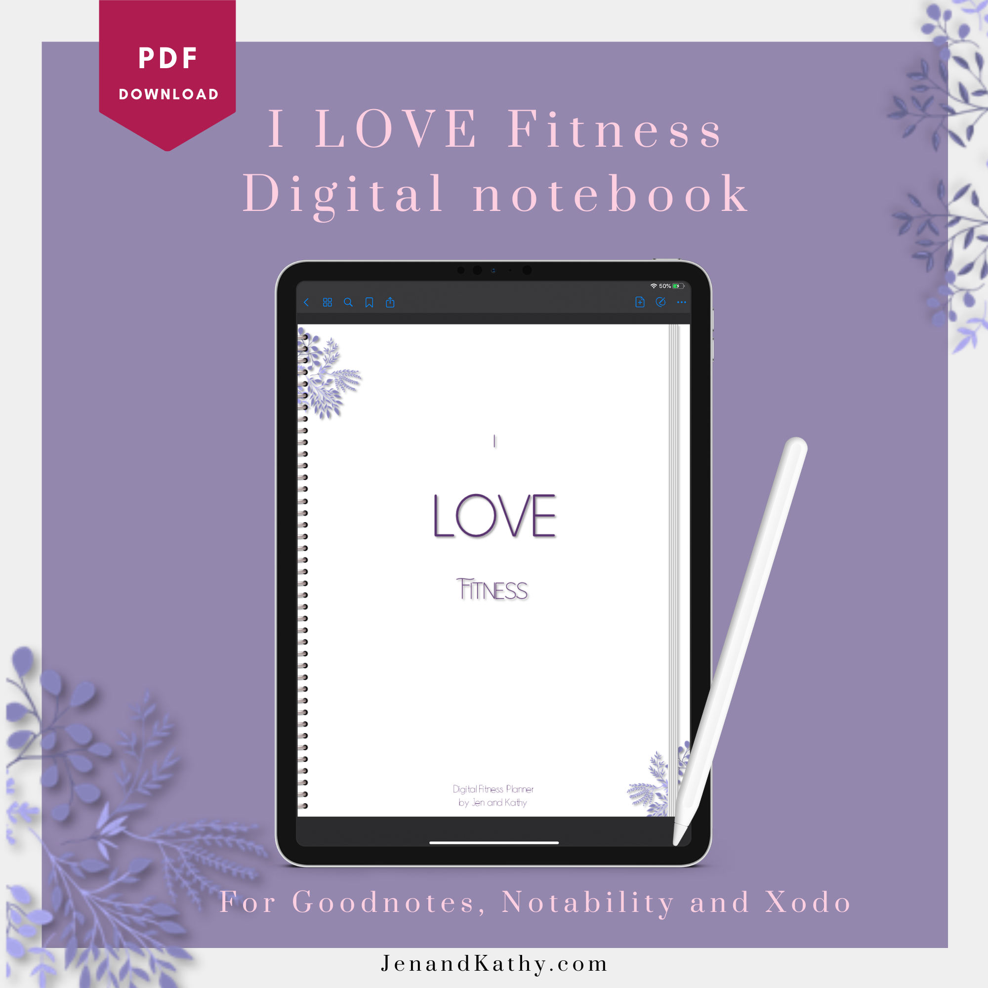 I love fitness digital planner