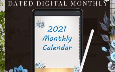 Dated Digital Monthly Calendar